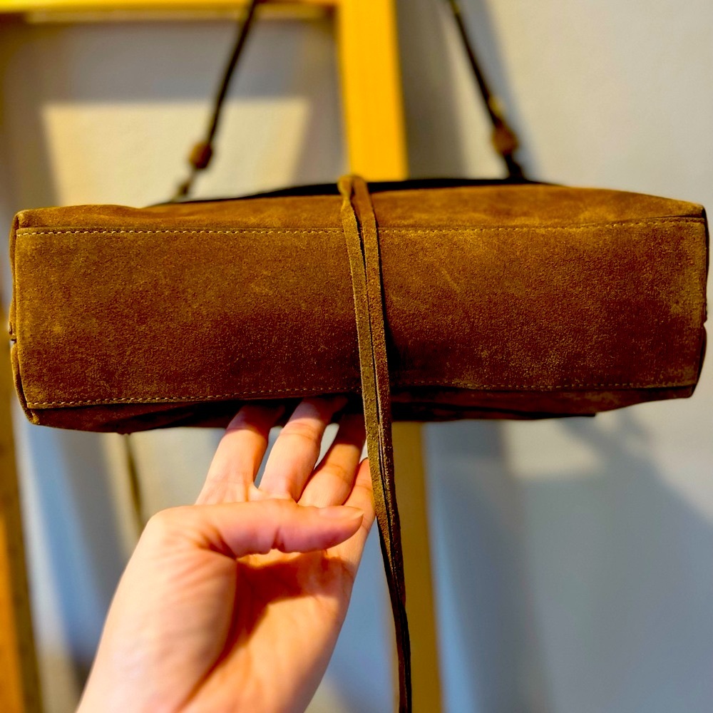 NWOT Rebecca Minkoff Darren Zip Suede Shoulder Bag in Whiskey - Picture 16 of 16